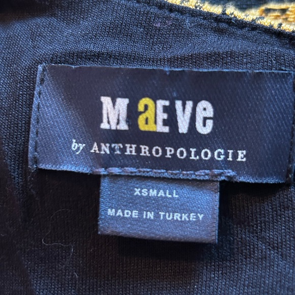 Maeve by Anthropologie sz extra small -black & gold - Picture 4 of 6